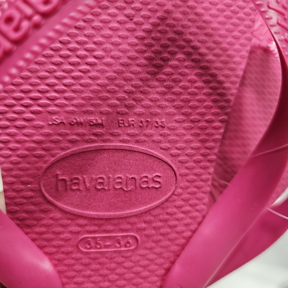 Havaianas Pink Classic Top Flip Flop Sandals 35-36 New - Picture 3 of 3